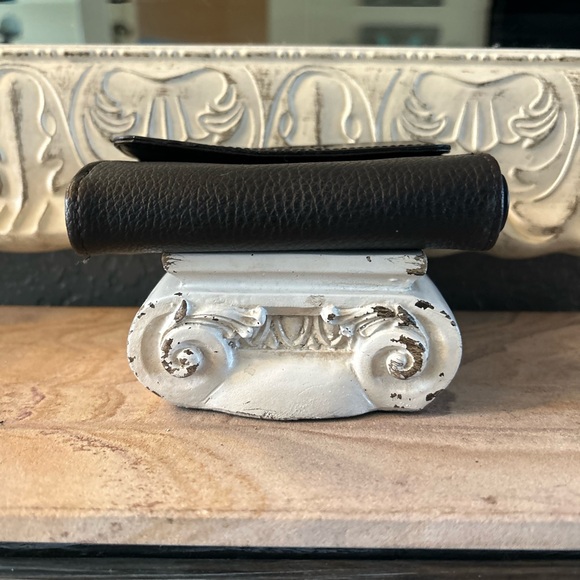 ESPRIT Chocolate Brown Pebbled Leather Trifold Compact Wallet - Picture 10 of 13